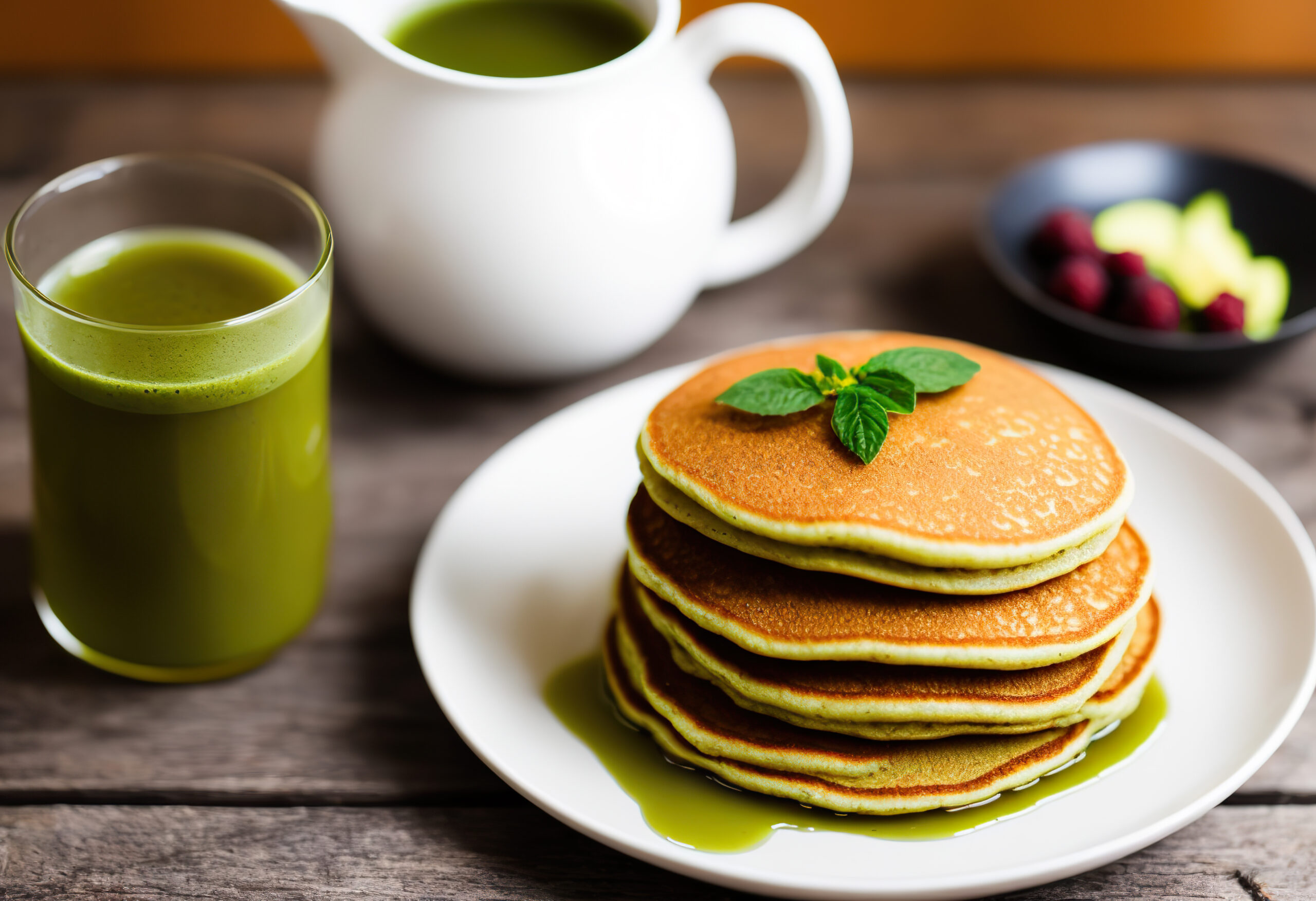Panqueques de matcha — receta Komorebi